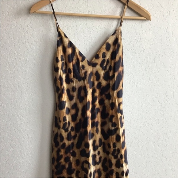 L’agence Serita Dress 2 Brown Animal Silk Maxi Gown - Picture 3 of 7